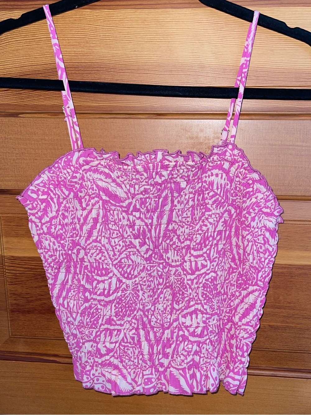 Sienna Sky (brand) Pink & Pale Coral Smocked Cami - NWOT - Large